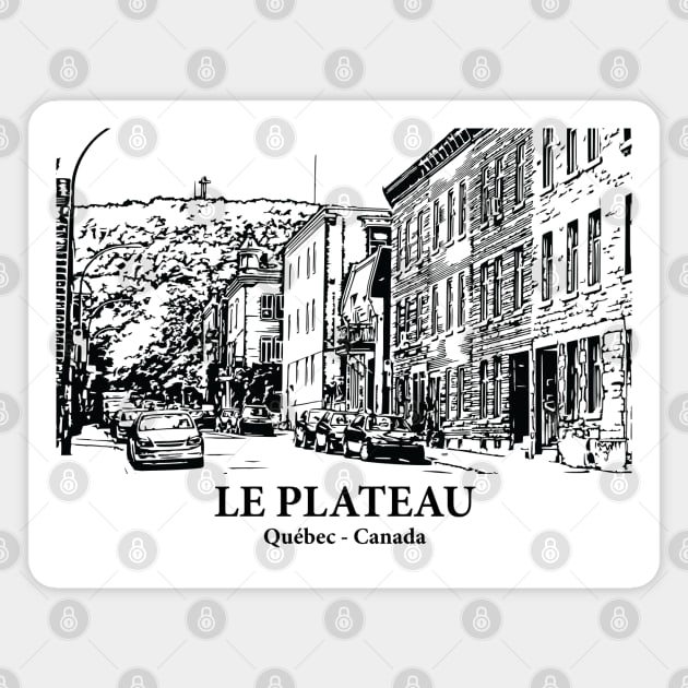 Le Plateau - Québec Magnet by Lakeric